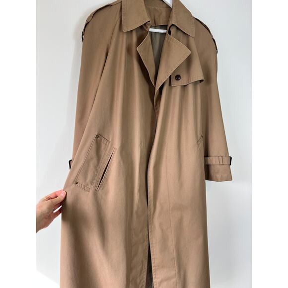 Etienne Aigner Vintage Long Brown Luxury Trench Coat 1970s - Picture 4 of 14